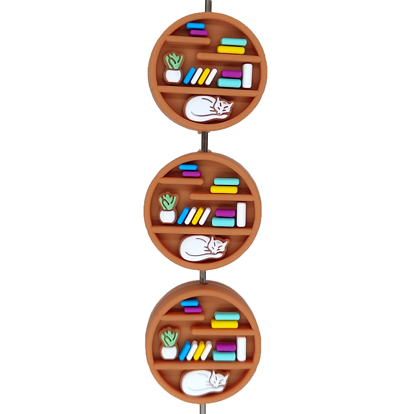 3D Round Bookshelf Focal