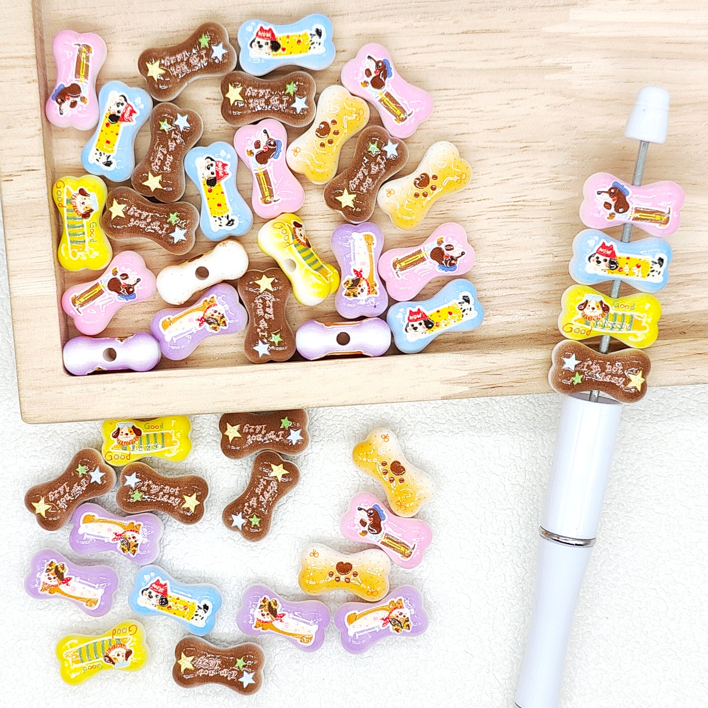 Dog Bone Shaped Acrylic Beads,Jewelry DIY Accessories