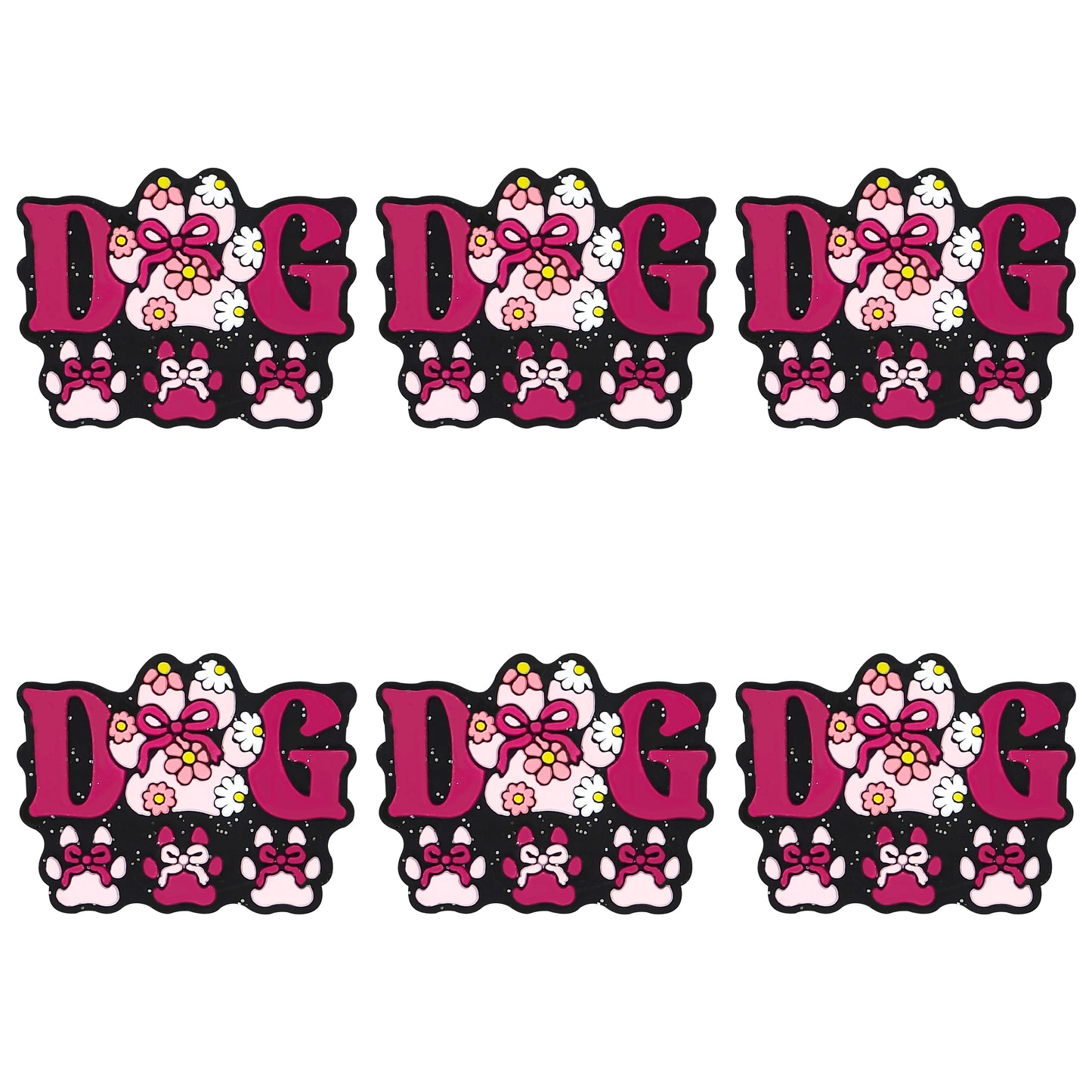 Dog Bow Glitter Focal