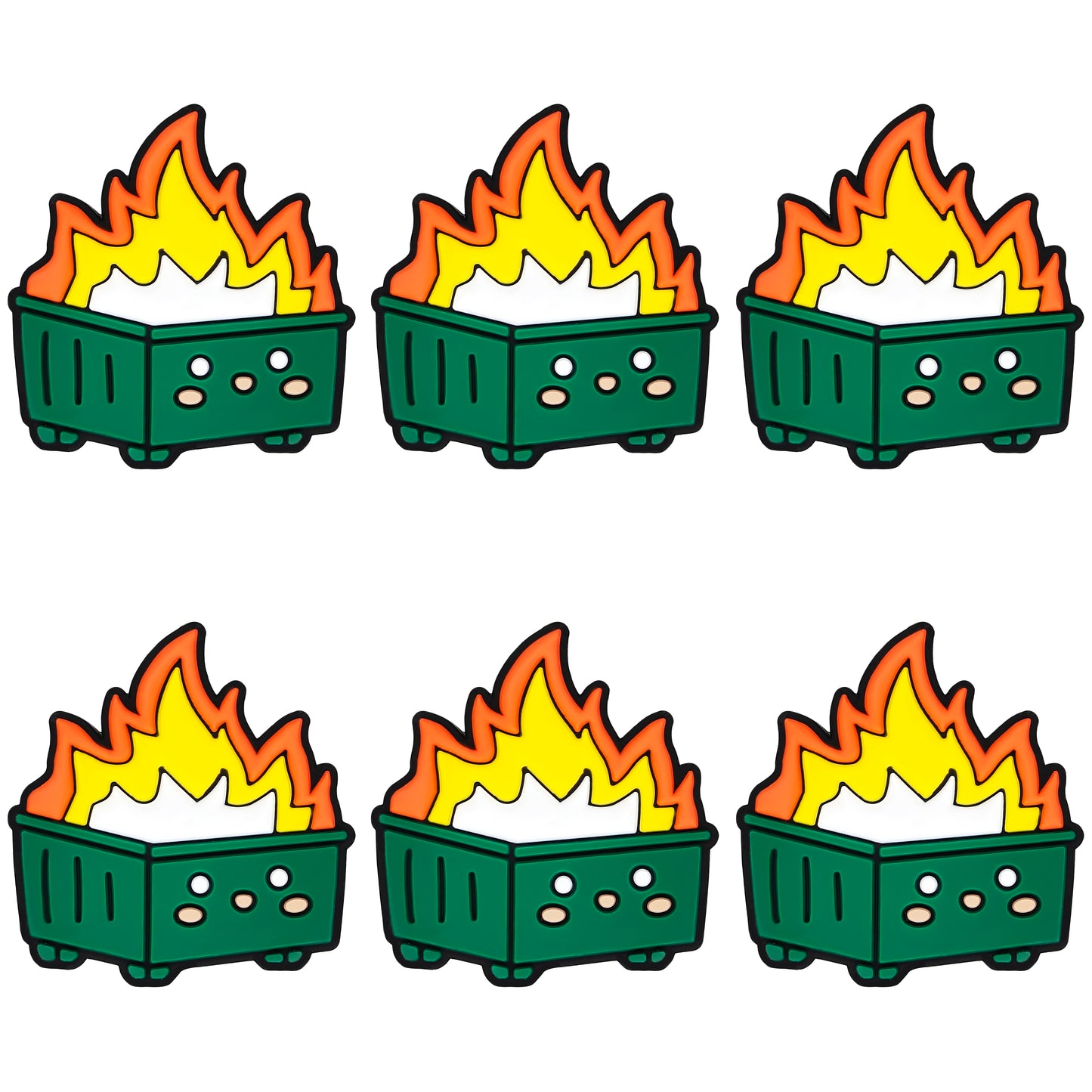 Dumpster Fire Focal Beads