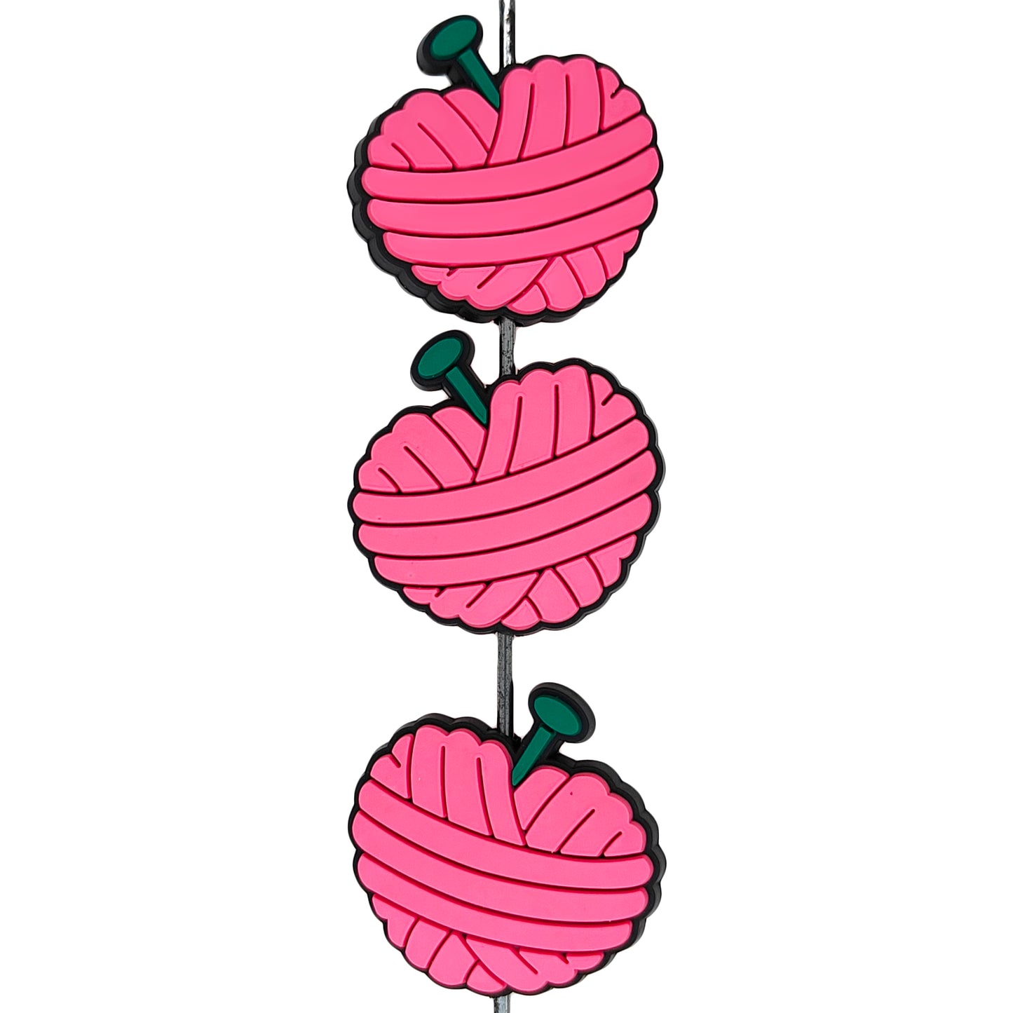 Heart Crochet Yarn Ball Focal