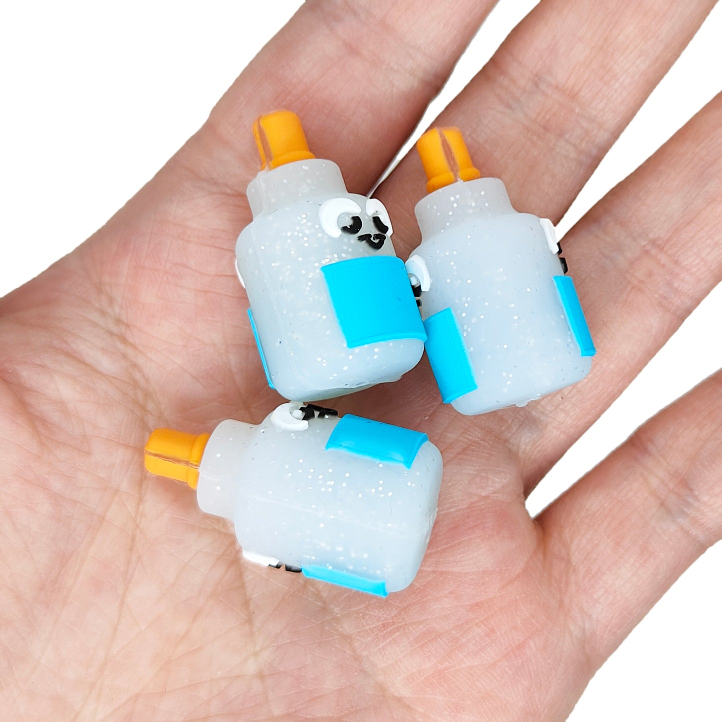 3D Bottle Glitter Focal