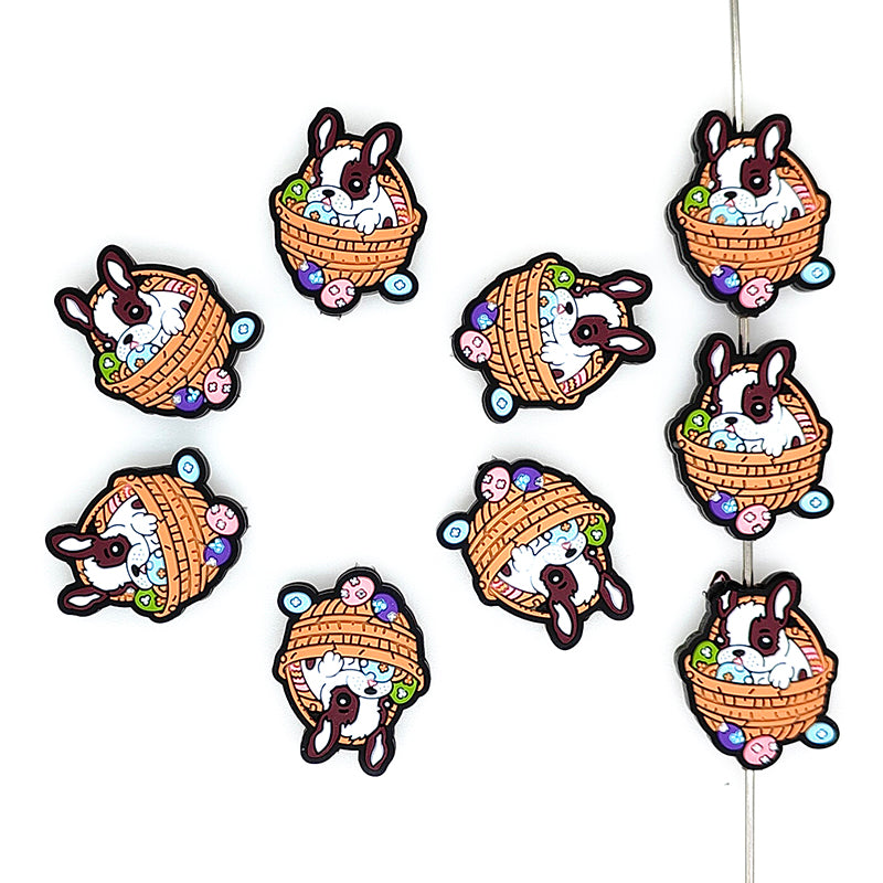 Dog in Basket Easter Focal