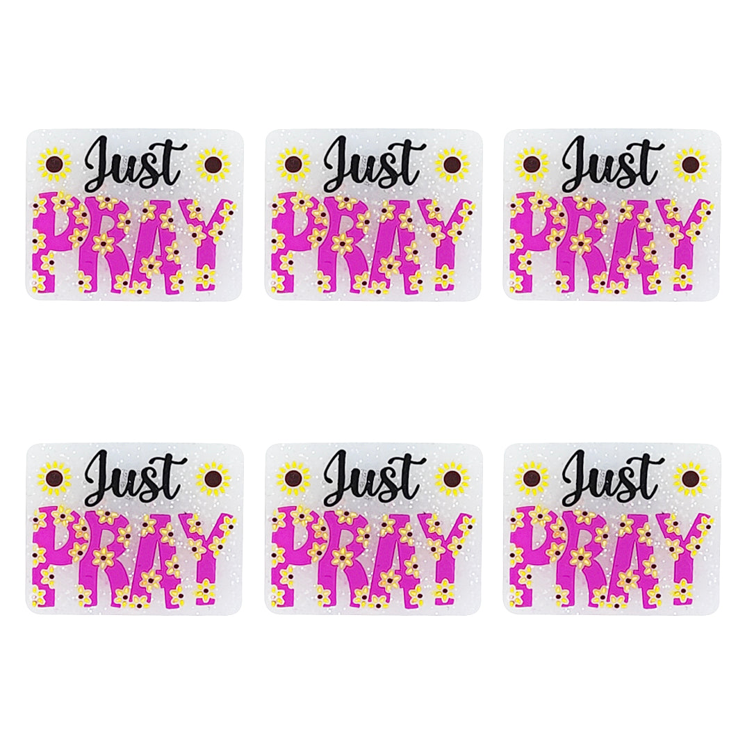 Just Pray Glitter Focal