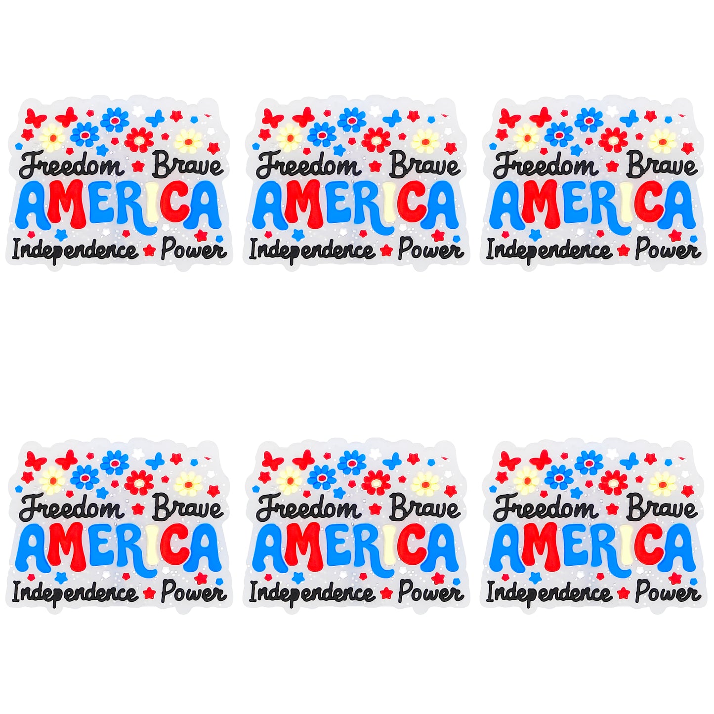 Floral Patriotic America Independence Focal