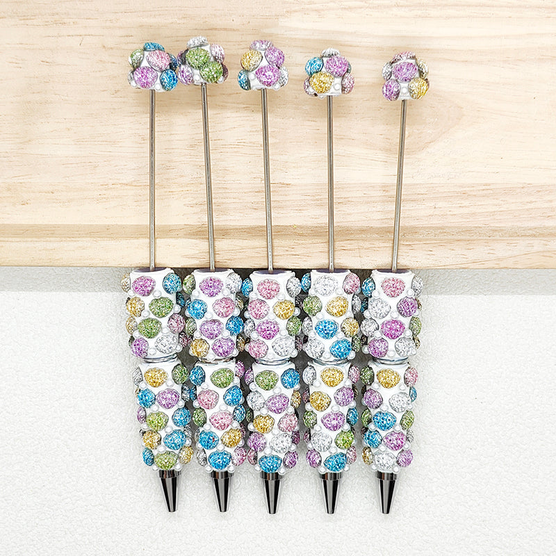 Glitter Seashell Pearl Beadable Pen,Fancy Ballpoint Pen