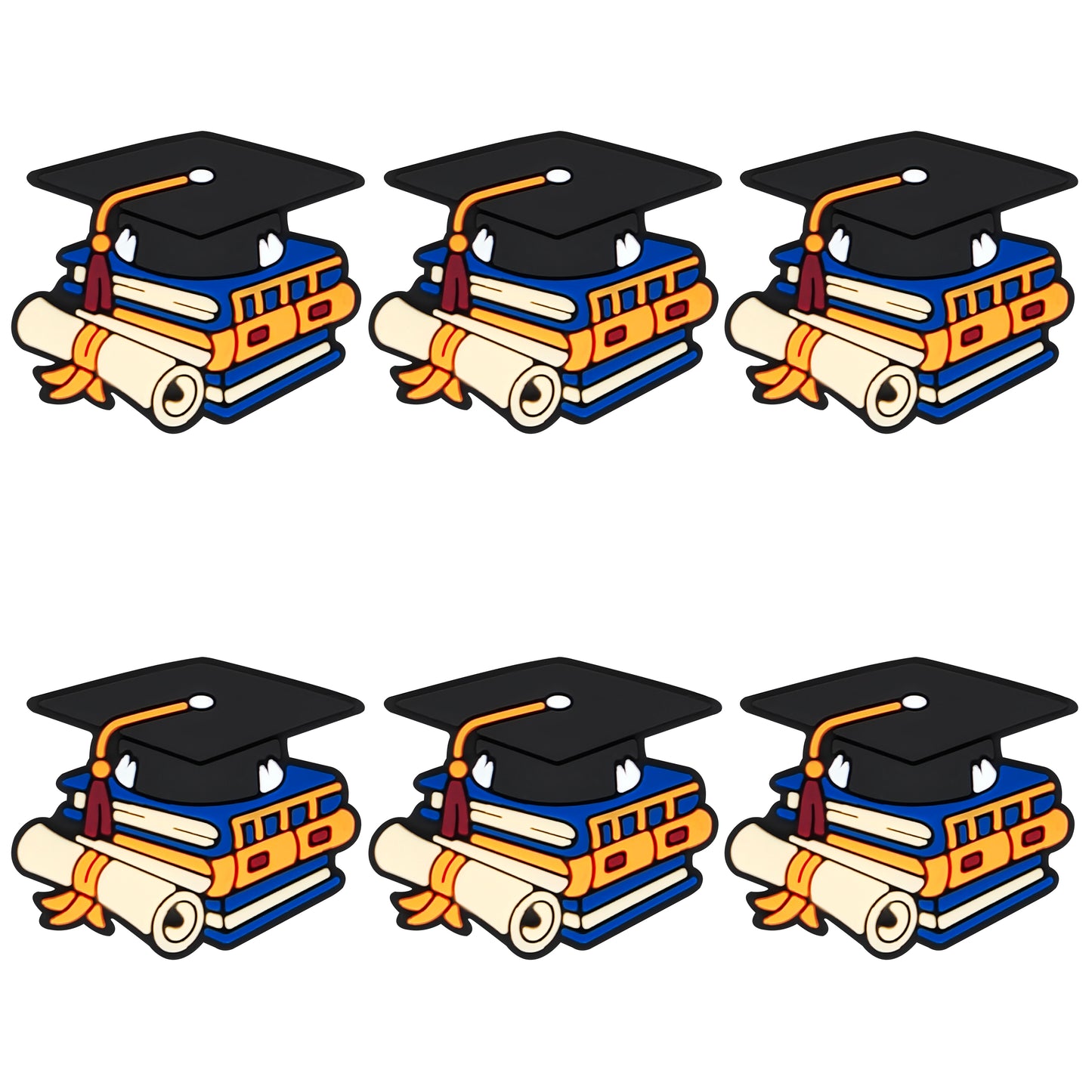 Graduation Cap with Books Focal