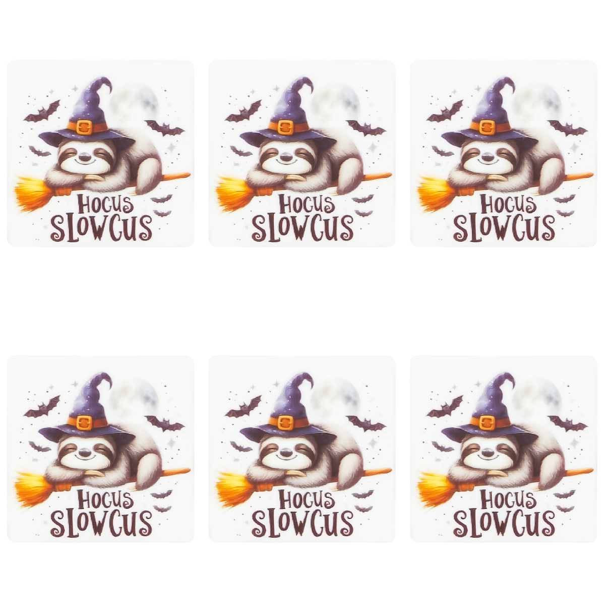 Halloween Sloth Square Print Focal