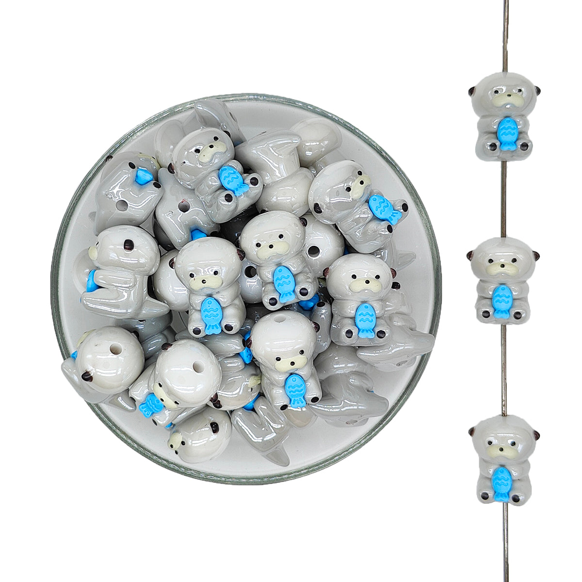 Chunky Sea Lion Acrylic Focal Beads