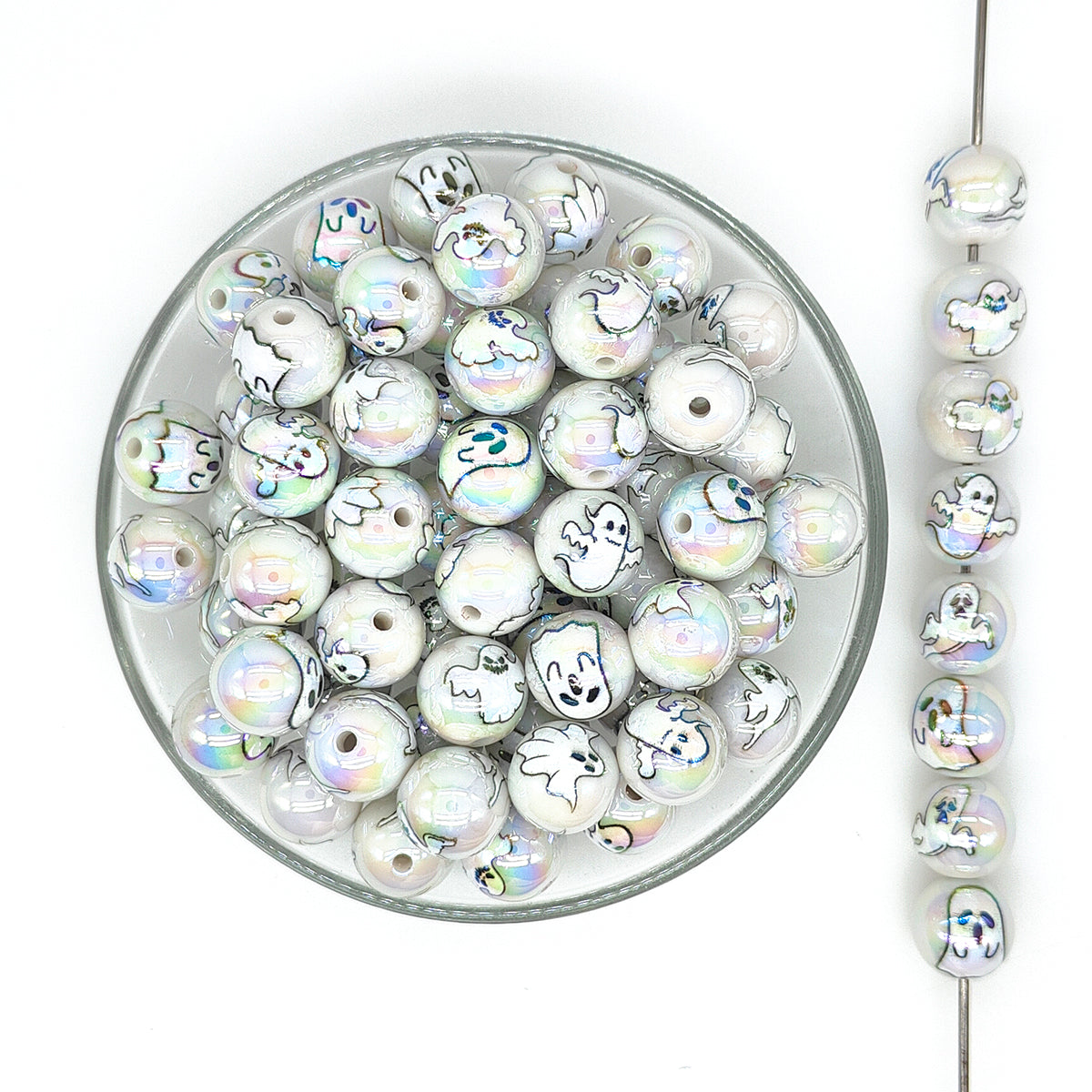 16mm UV Ghost Gumball Acrylic Beads