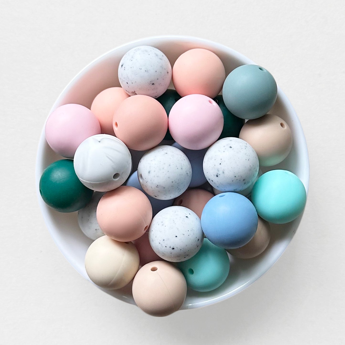 19mm AssortedColor Round Silicone Beads