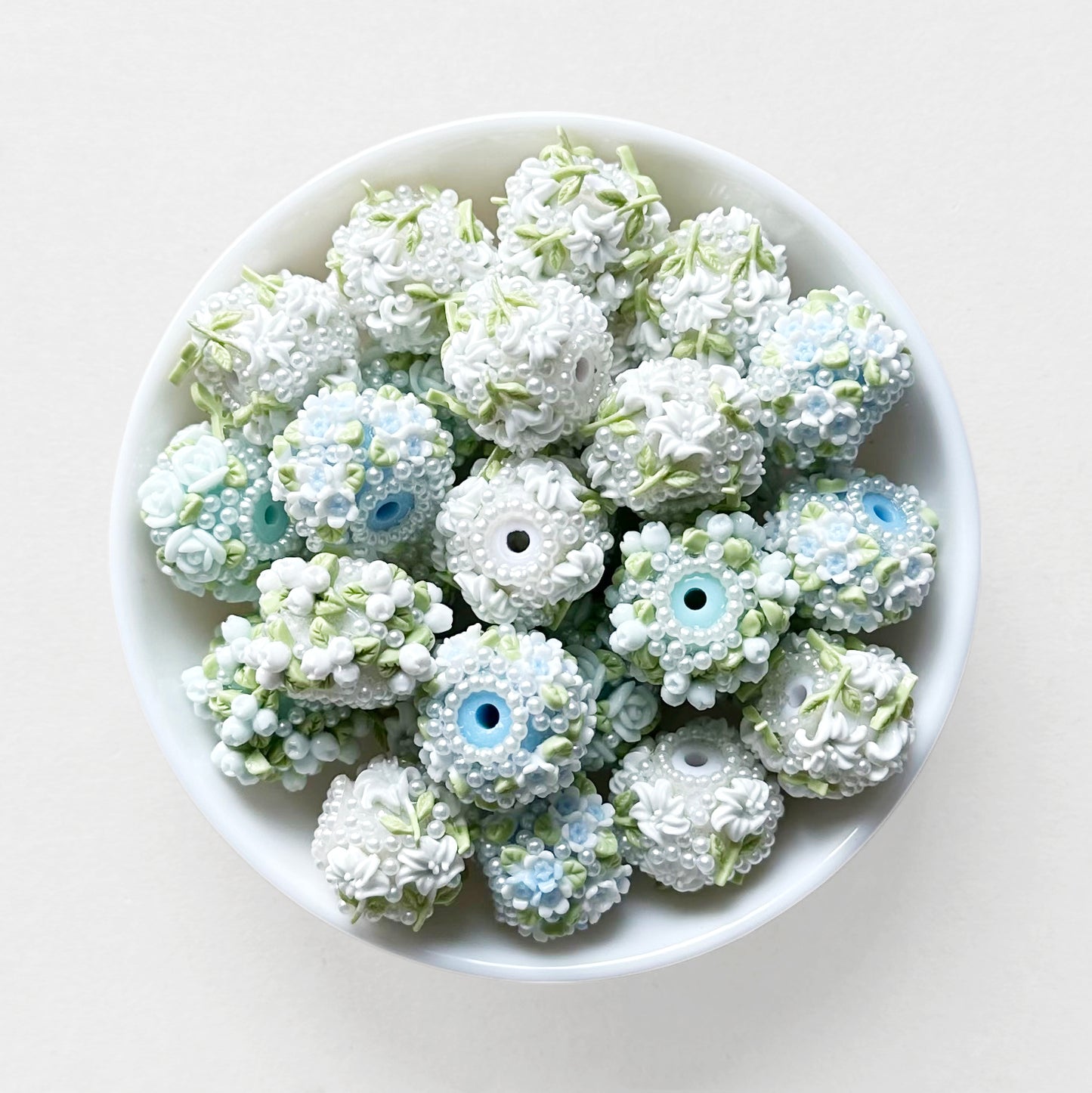 Fancy Pearl Floral Assorted Beads,Mix Flower Ball