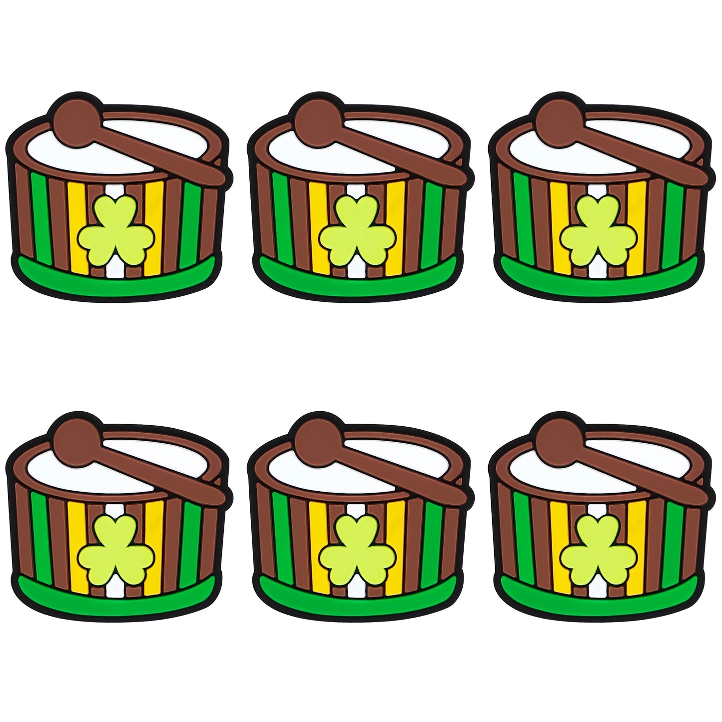 Irish Drum with Shamrocks Focal