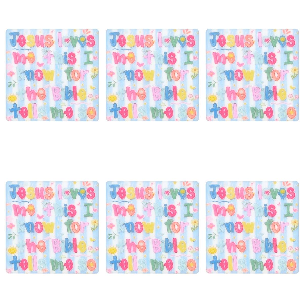 Jesus Loves Me This I Know Square Print Focal