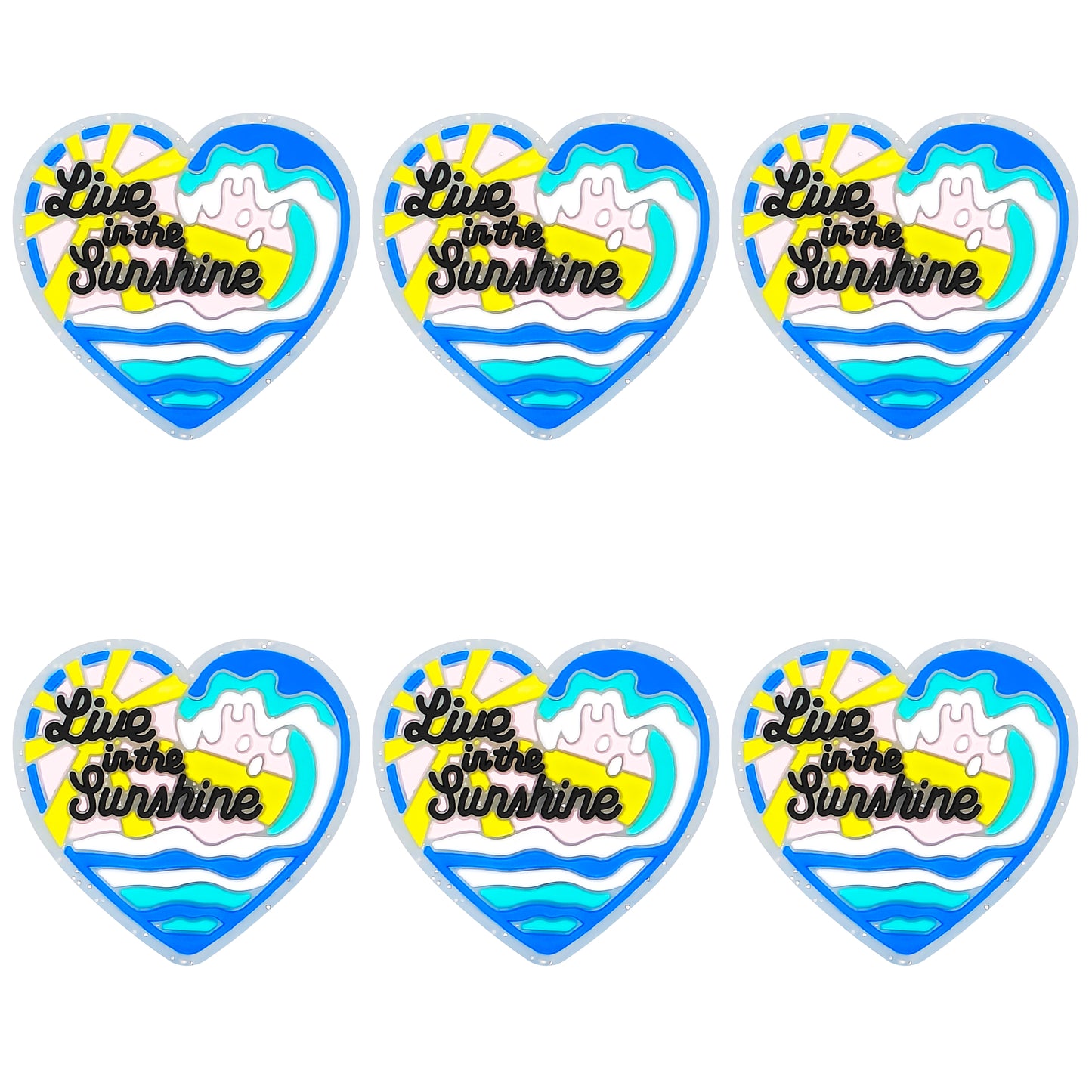 Live in the Sunshine Ocean Heart Focal