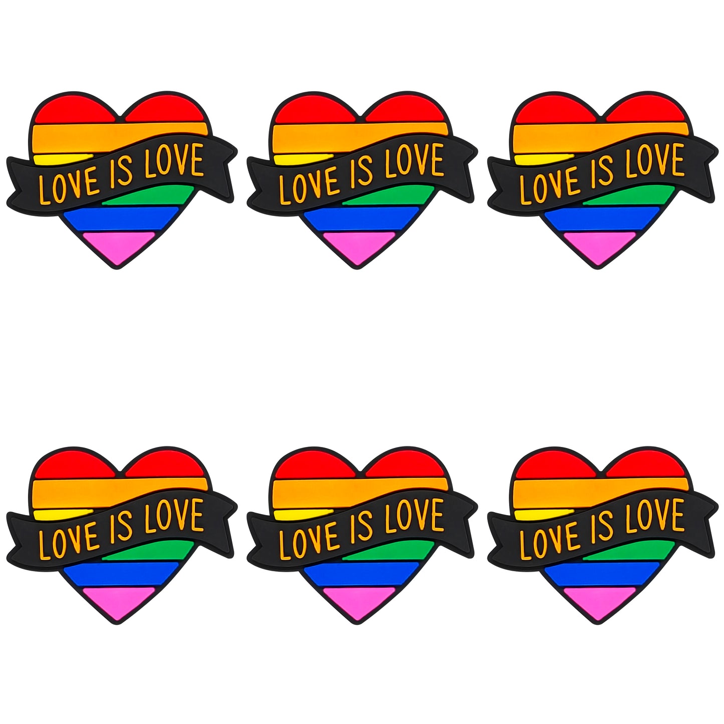 Love is Love Rainbow Heart Focal