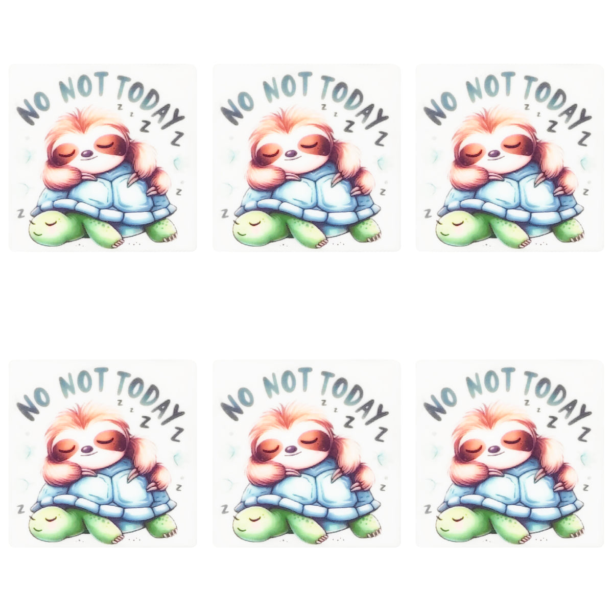 NO Not Today Square Print Focal