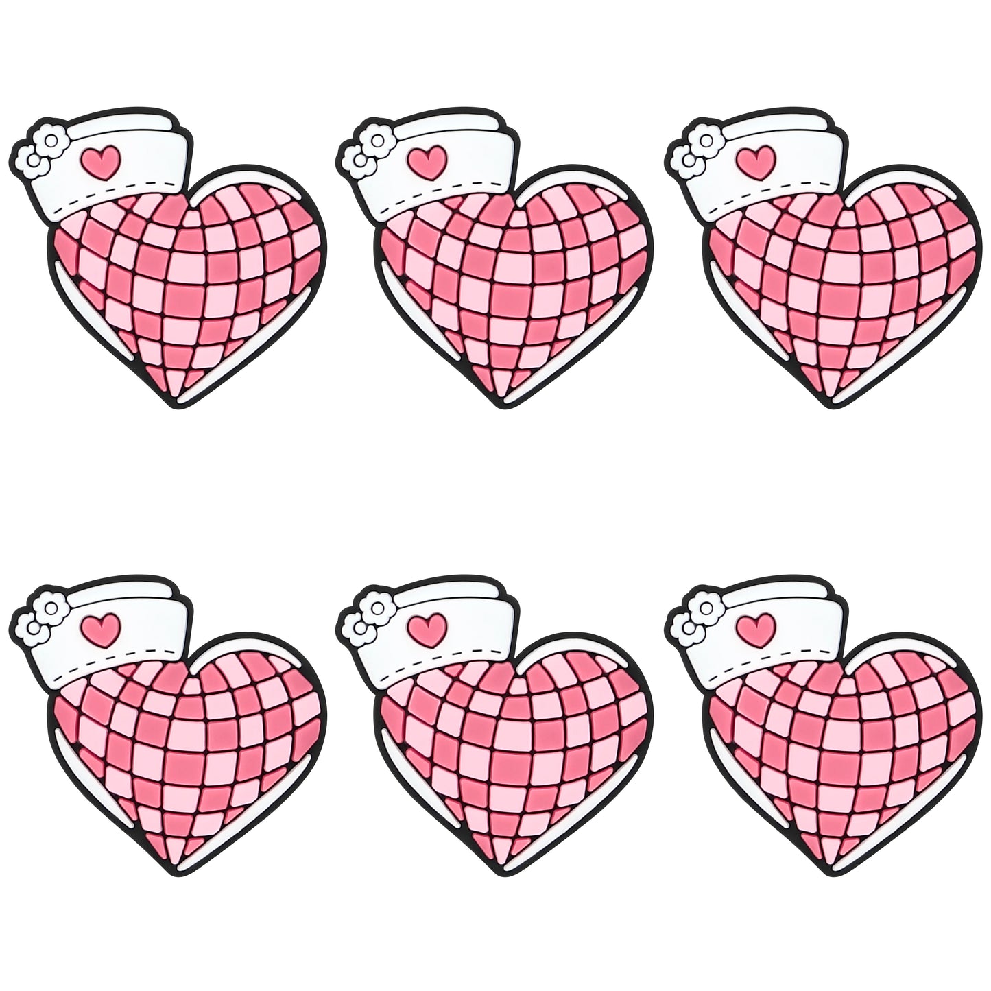 Nurse Checkered Heart Focal