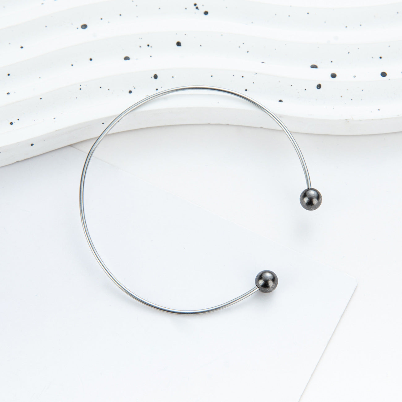 5Pcs/lot Beadable Bangle Bracelet Opening Screw End Ball Wire Blank DIY Jewelry