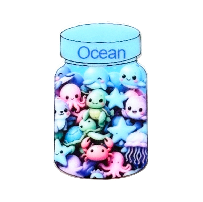 Ocean Organism Jar Print Focal