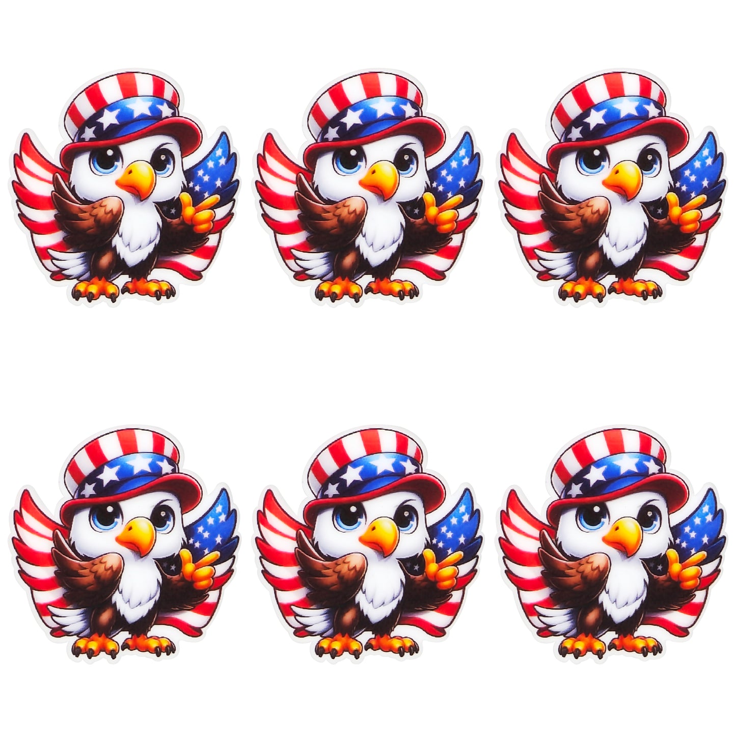 Patriotic Eagles Print Focal