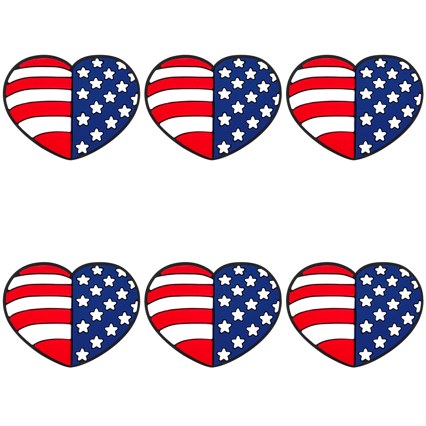 Patriotic USA Flag Heart Focal