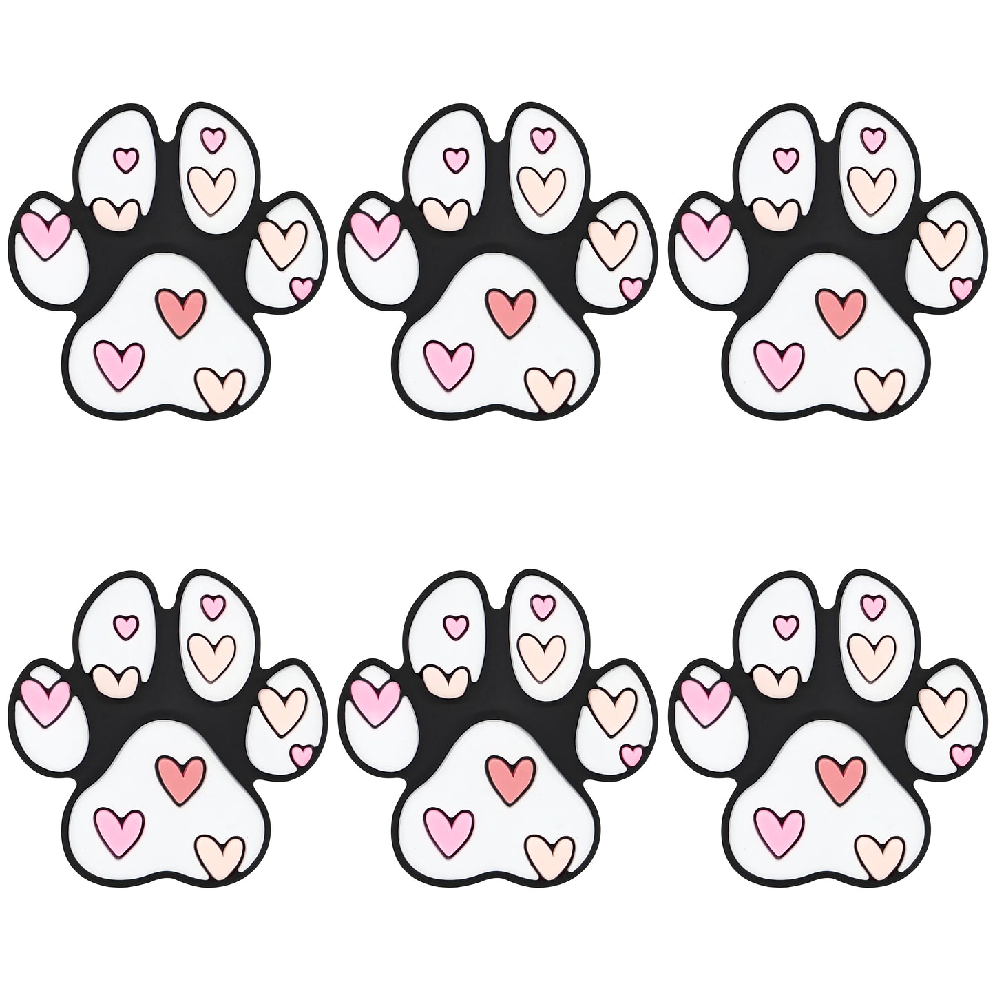 Paw Print With Heart Focal