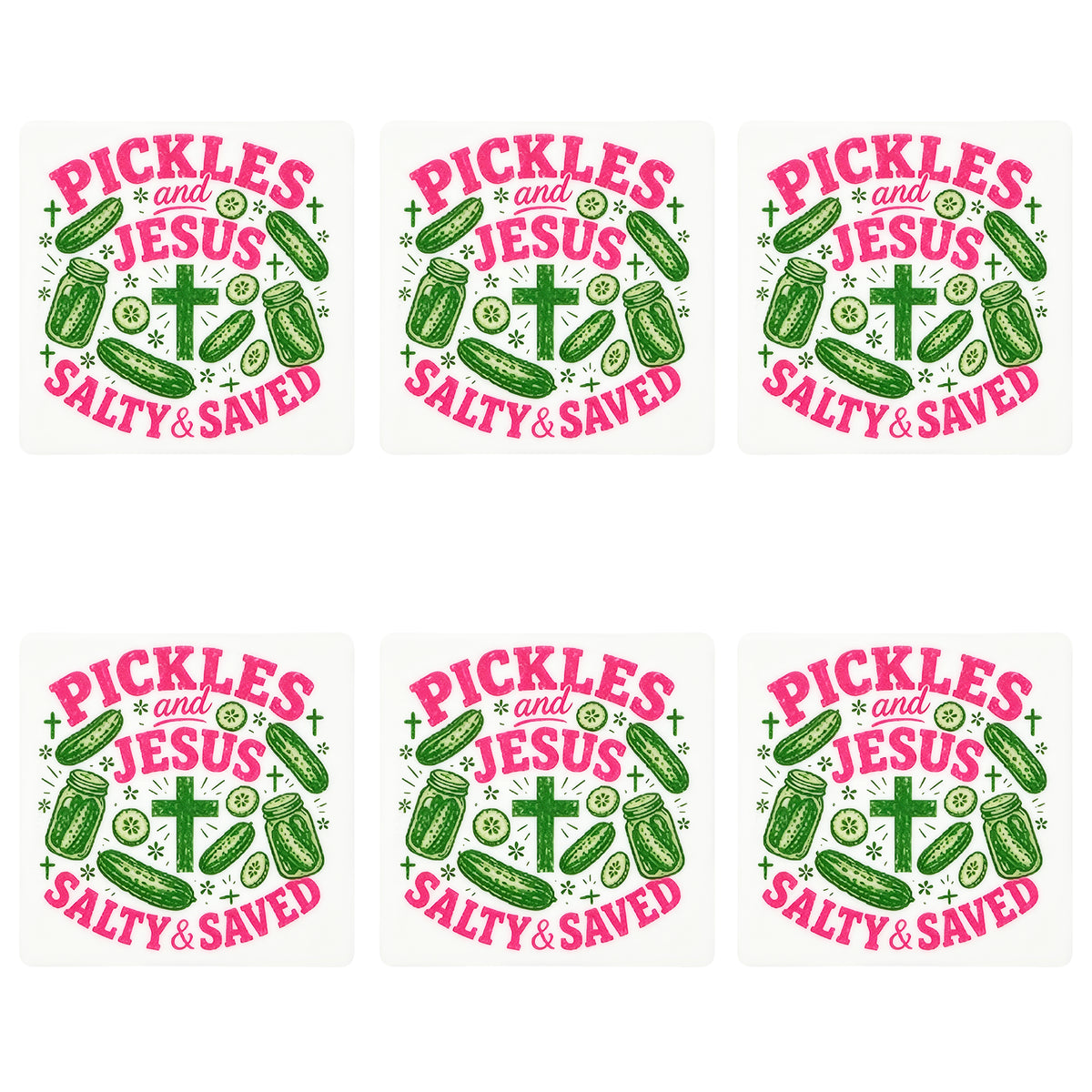 Pickles Jesus Salty Saved Square Print Focal