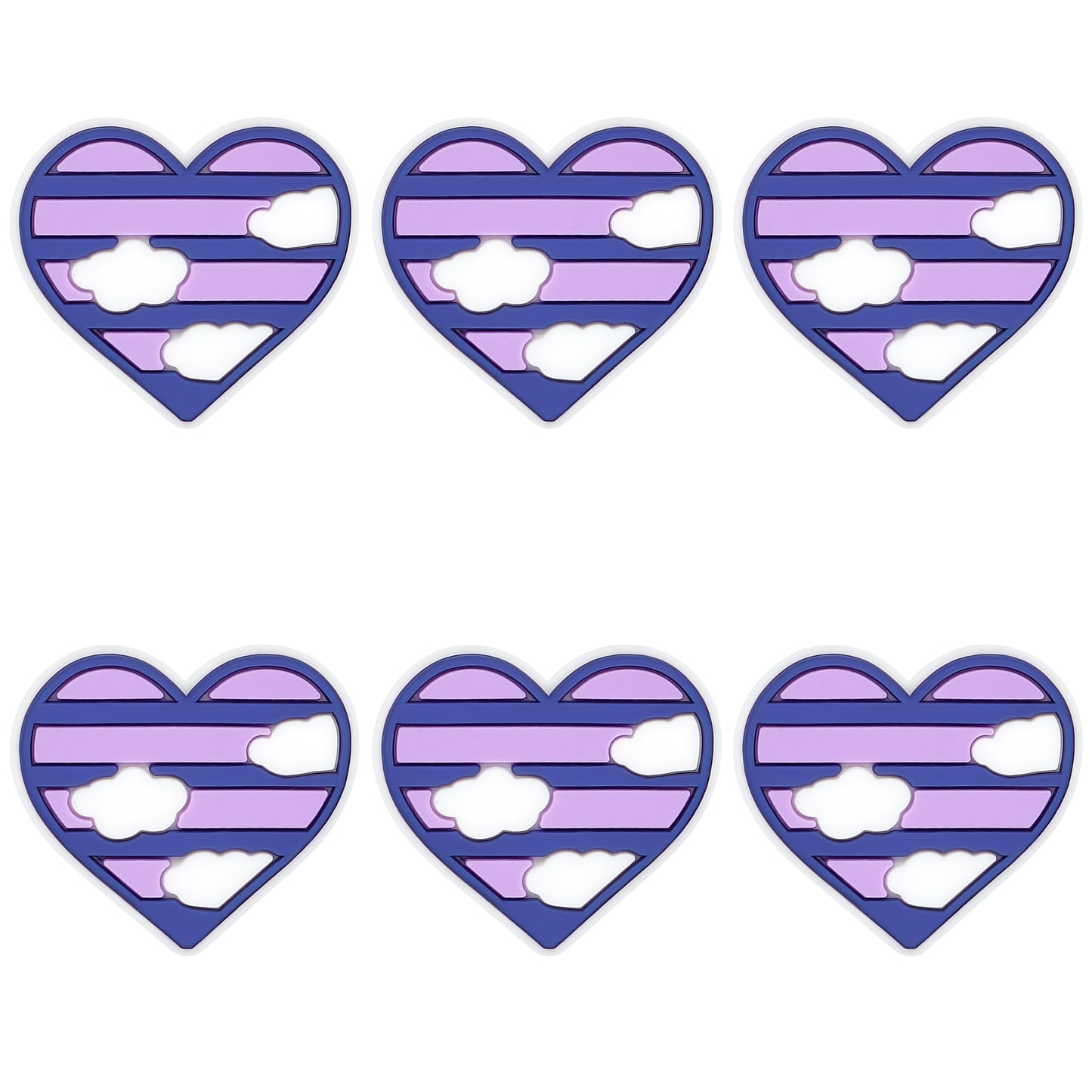 Purple Cloud Heart Focal