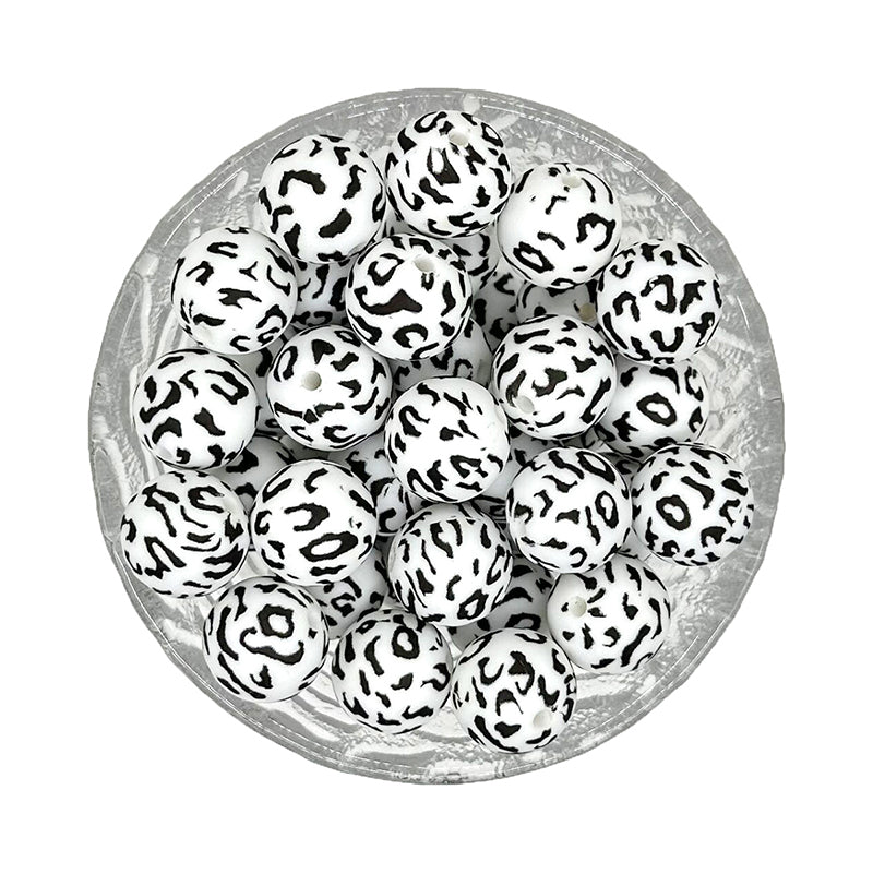 15mm New Print Round Silicone Beads