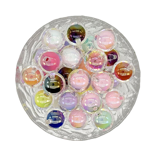 16mm AB Colorful Transparent Gumball Acrylic Beads