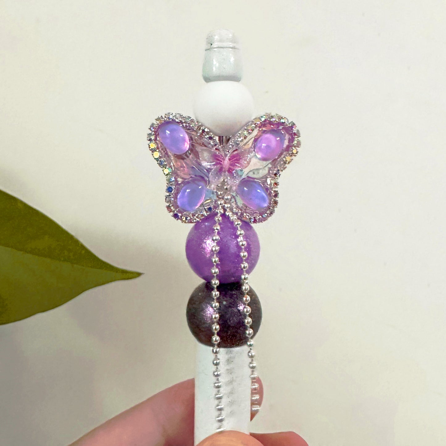 Sparkle Butterfly Dangle Beads For Pen