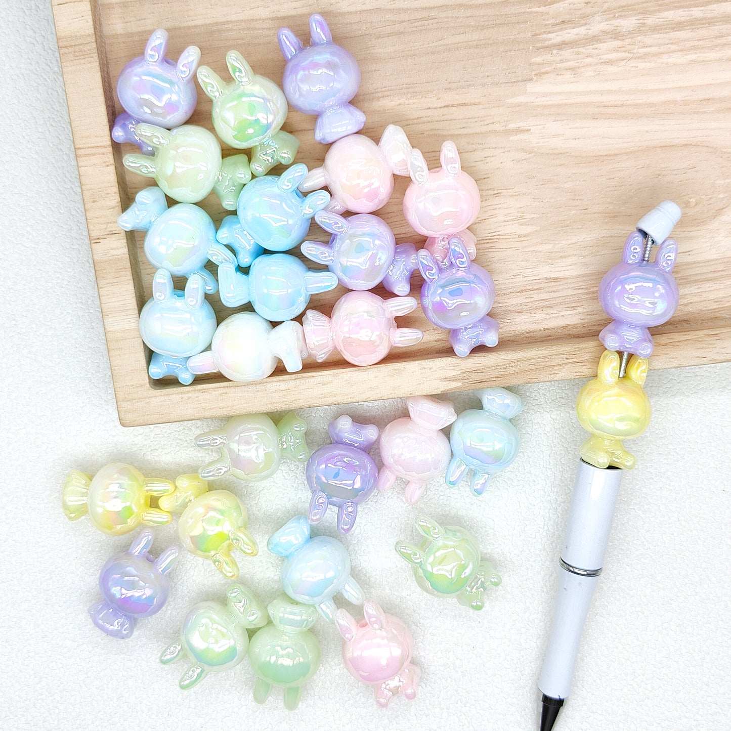 Rabbit Shape Acrylic Beads,Glow in The Dark Beads