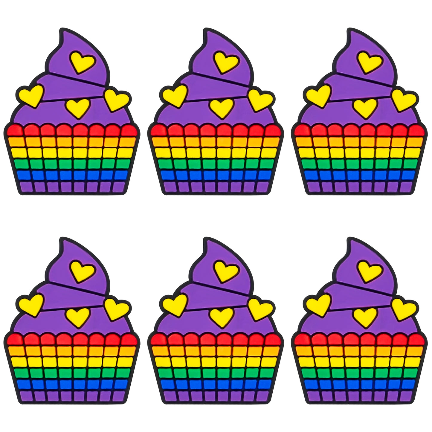 Rainbow Cupcake Focal