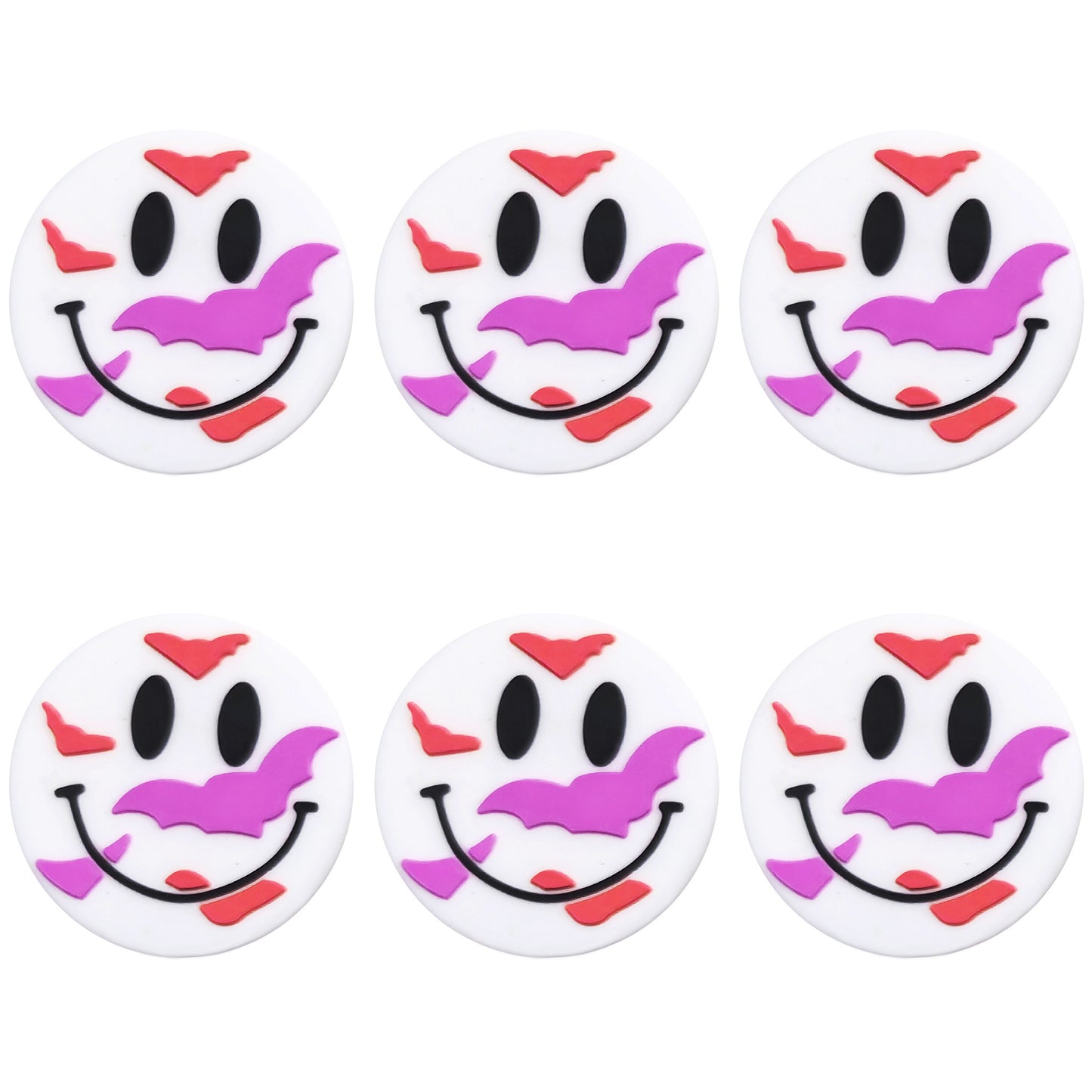 Smiley Face with Bat Focal Beads