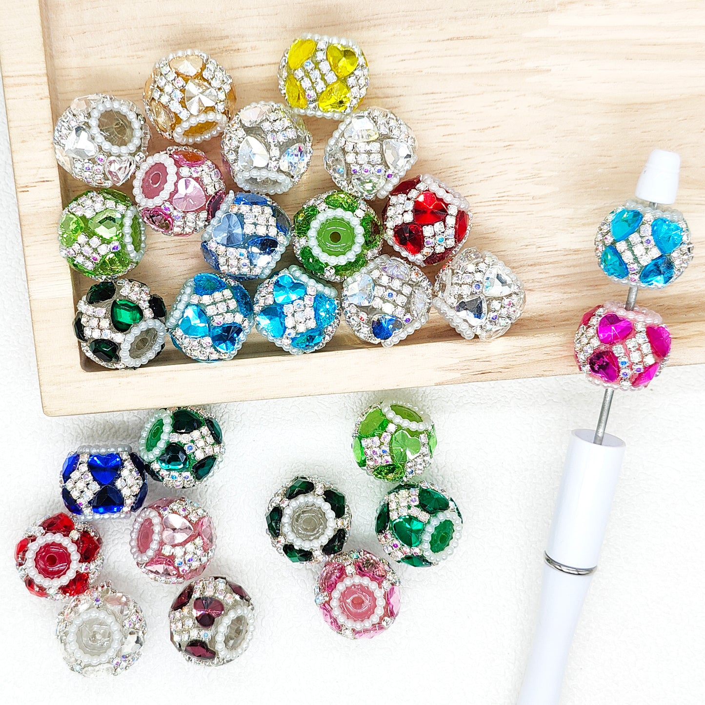 Sparkly Colorful Rhinestone Acrylic Beads,Crystal Beads