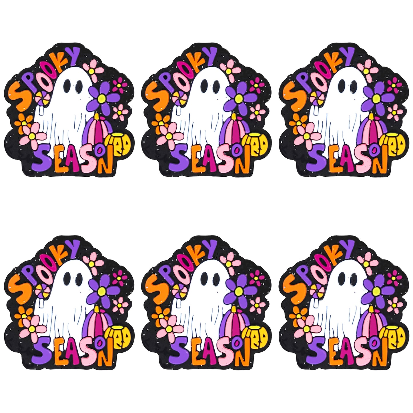 Spooky Season Ghost Glitter Focal