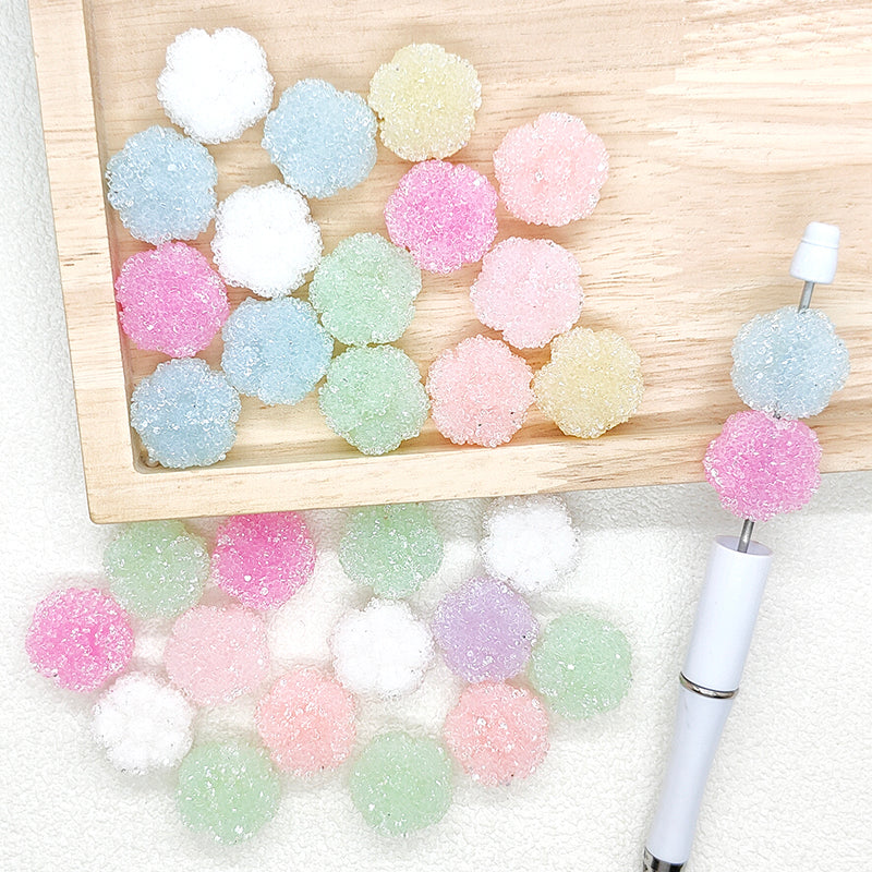 Sugar Flower Shape Acrylic Beads,Loose Beads