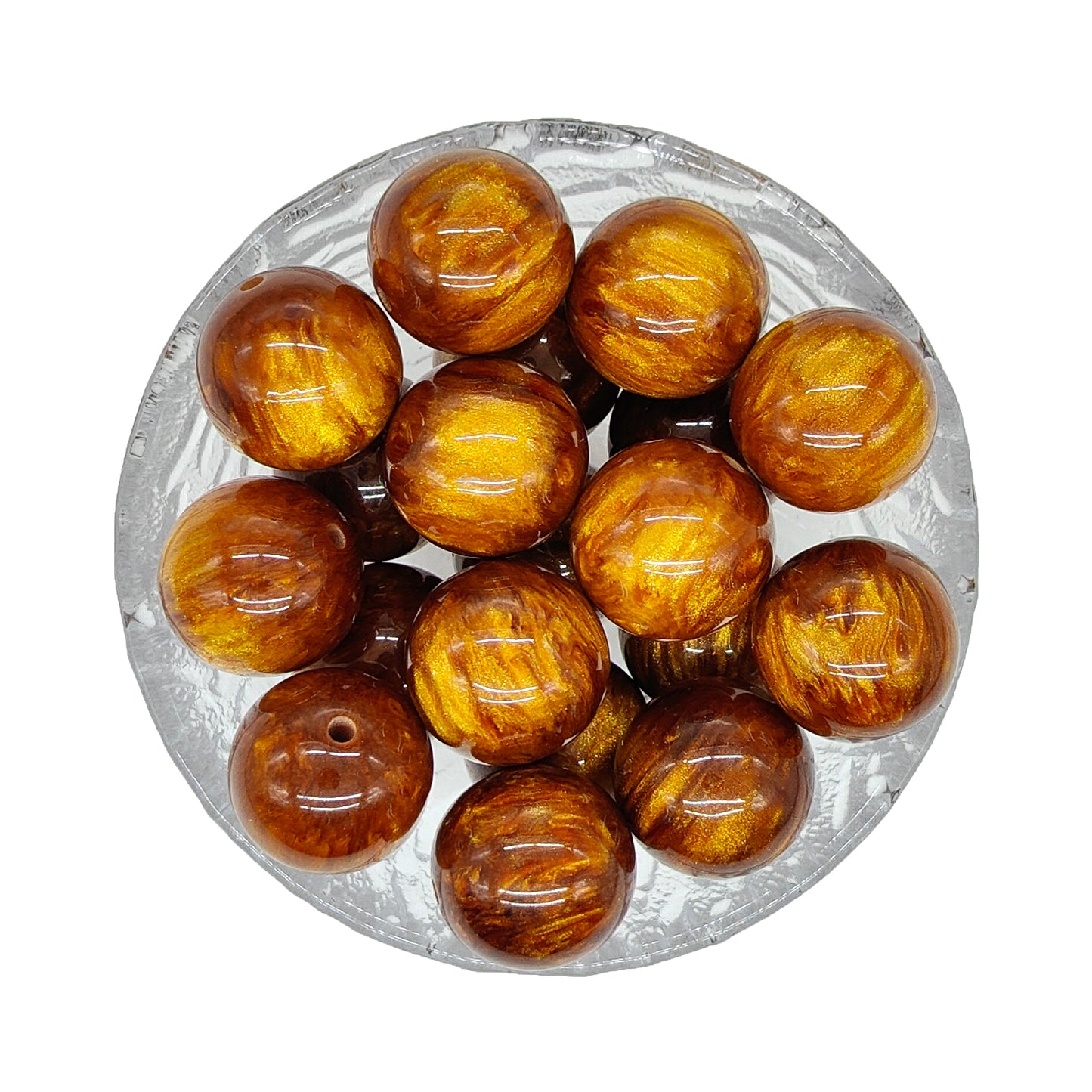 20mm Tiger Eye Jelly Chunky Bubblegum Acrylic Beads