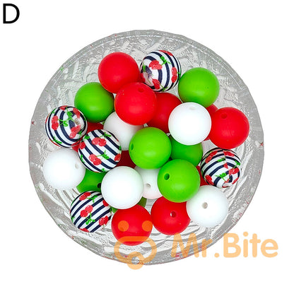 15mm Assorted Colors Round Silicone Beads