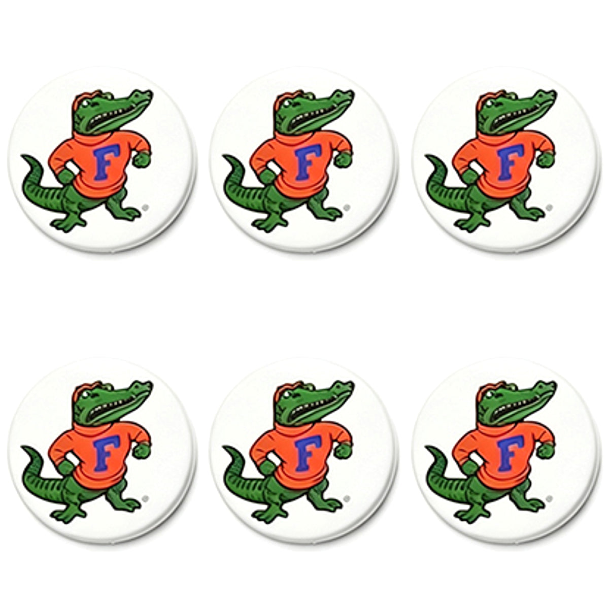 New Flat Round Print Silicone College Football Team Focal Beads