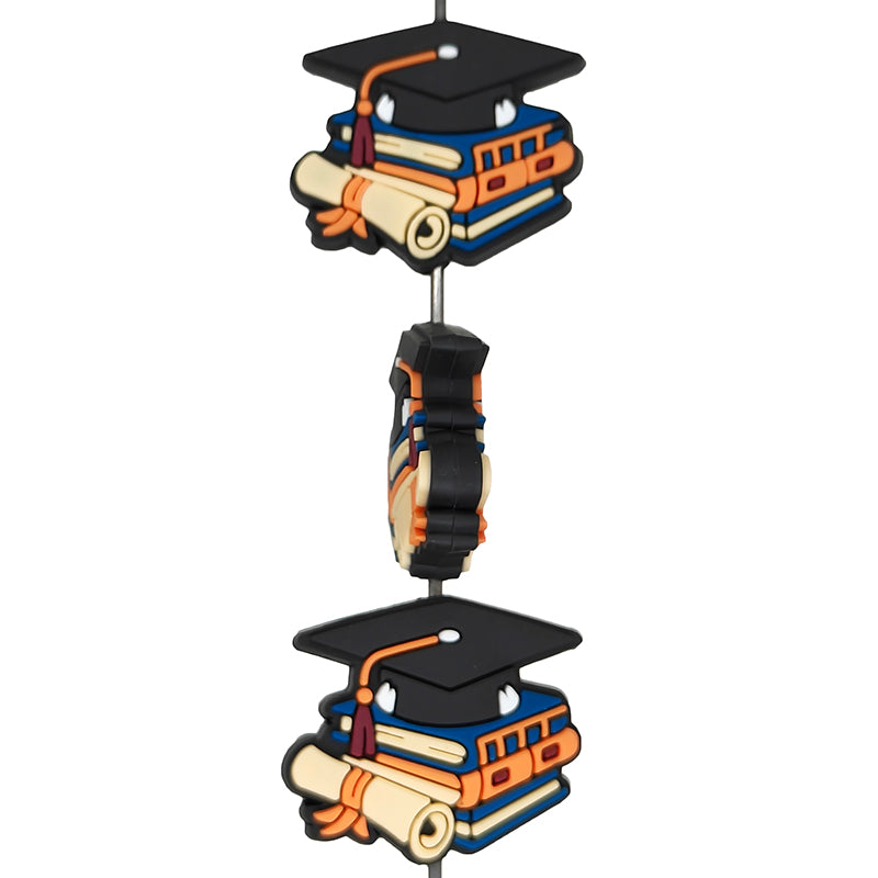 Graduation Cap with Books Focal