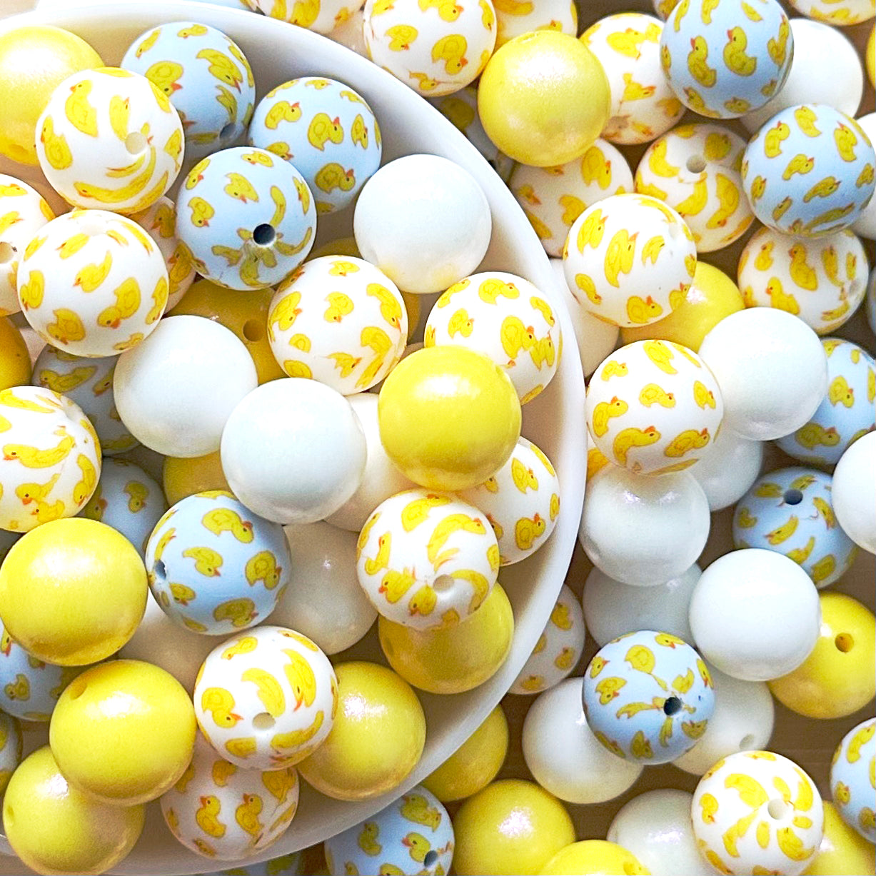 15mm Assorted Duck Silicone Beads Mix