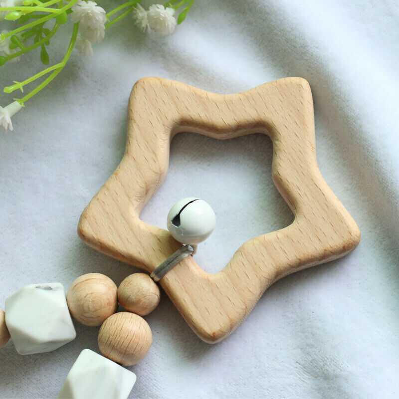 Star Teether Pram Garland Pacifier Clip Bracelet Set