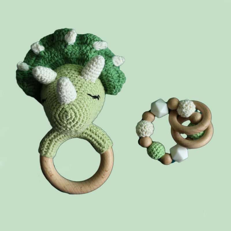 Dinosaur Crochet - Toy Rattle