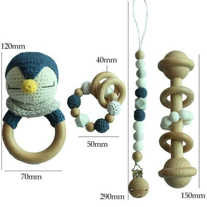 Crochet Penguin - Rattle Set