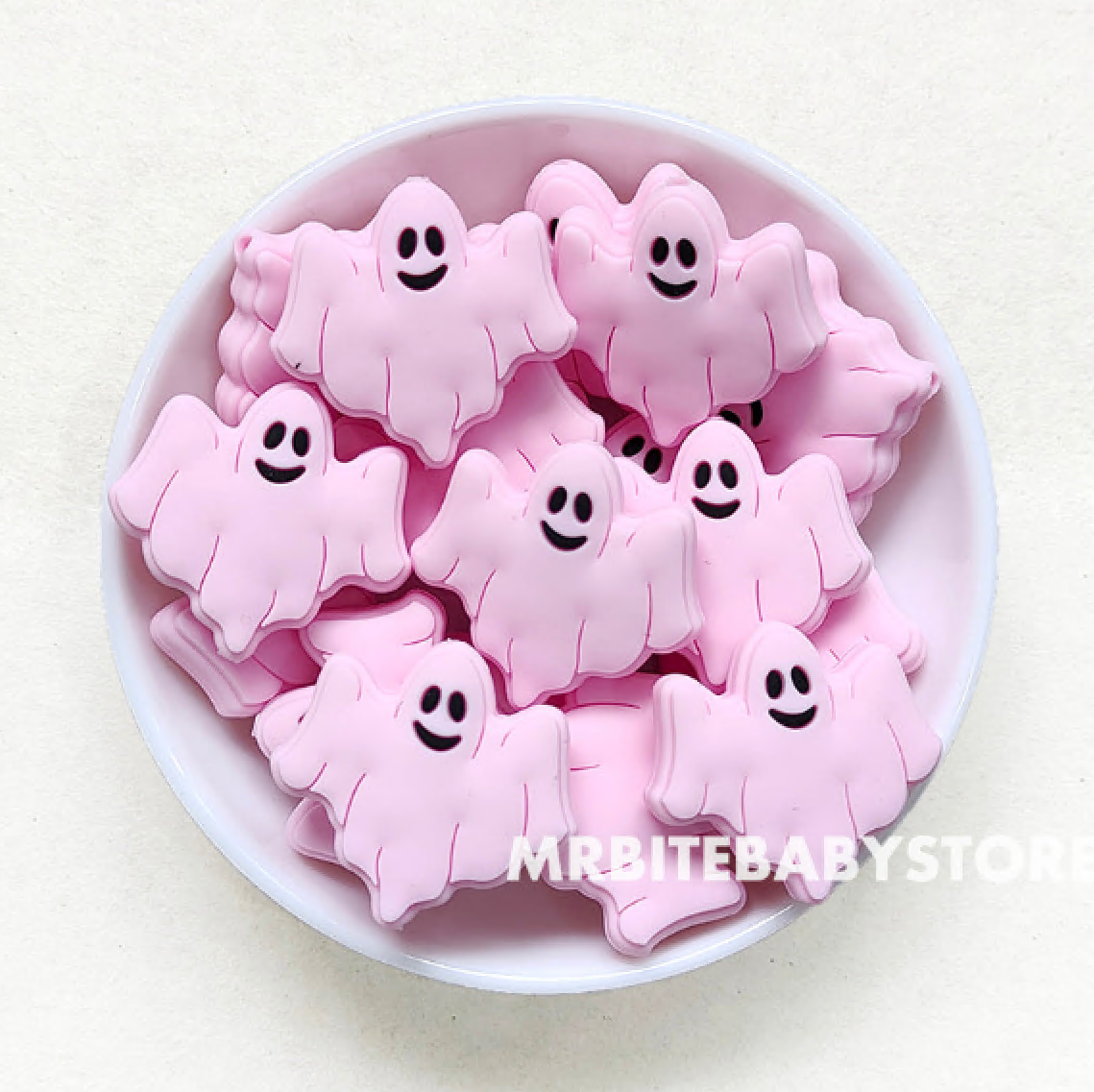 Halloween Ghost Silicone Beads - 30*32mm