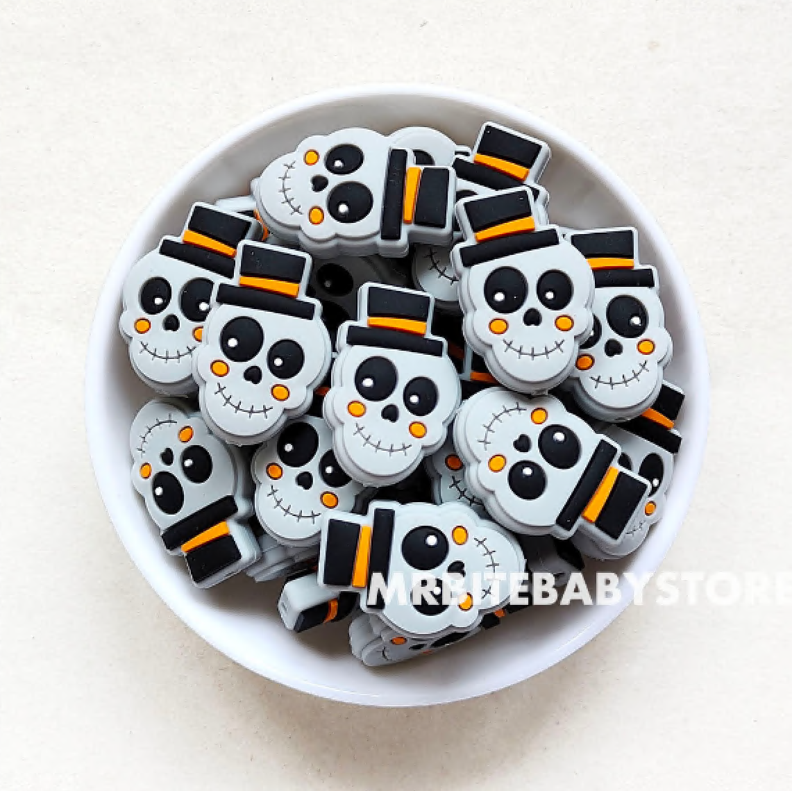 Halloween Skull Silicone Beads - 29*21mm