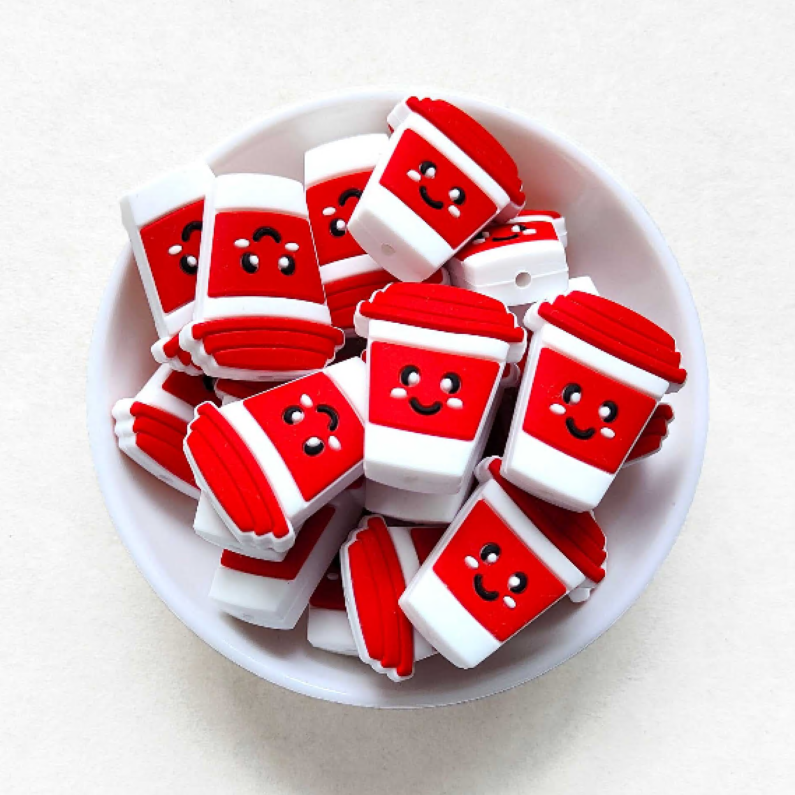 Coffee Cup Silicone Beads - 30*25mm