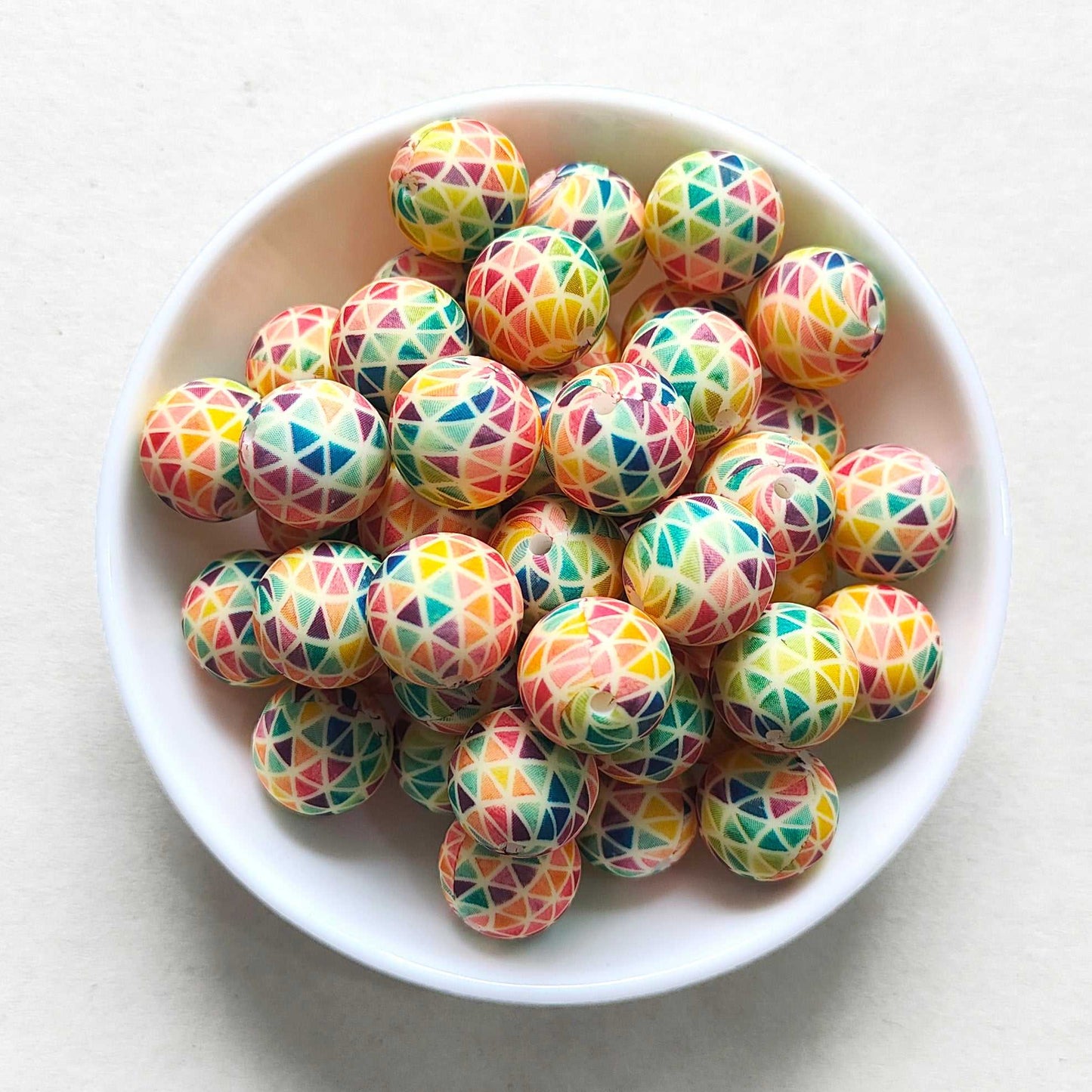 12/15mm Kaleidoscope Silicone Beads - Round - #131